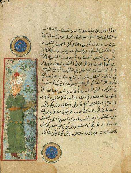 Representation of Al-Farabi's work on music and philosophy