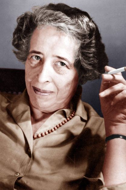 Portrait of Hannah Arendt, twentieth-century political philosopher and political theorist