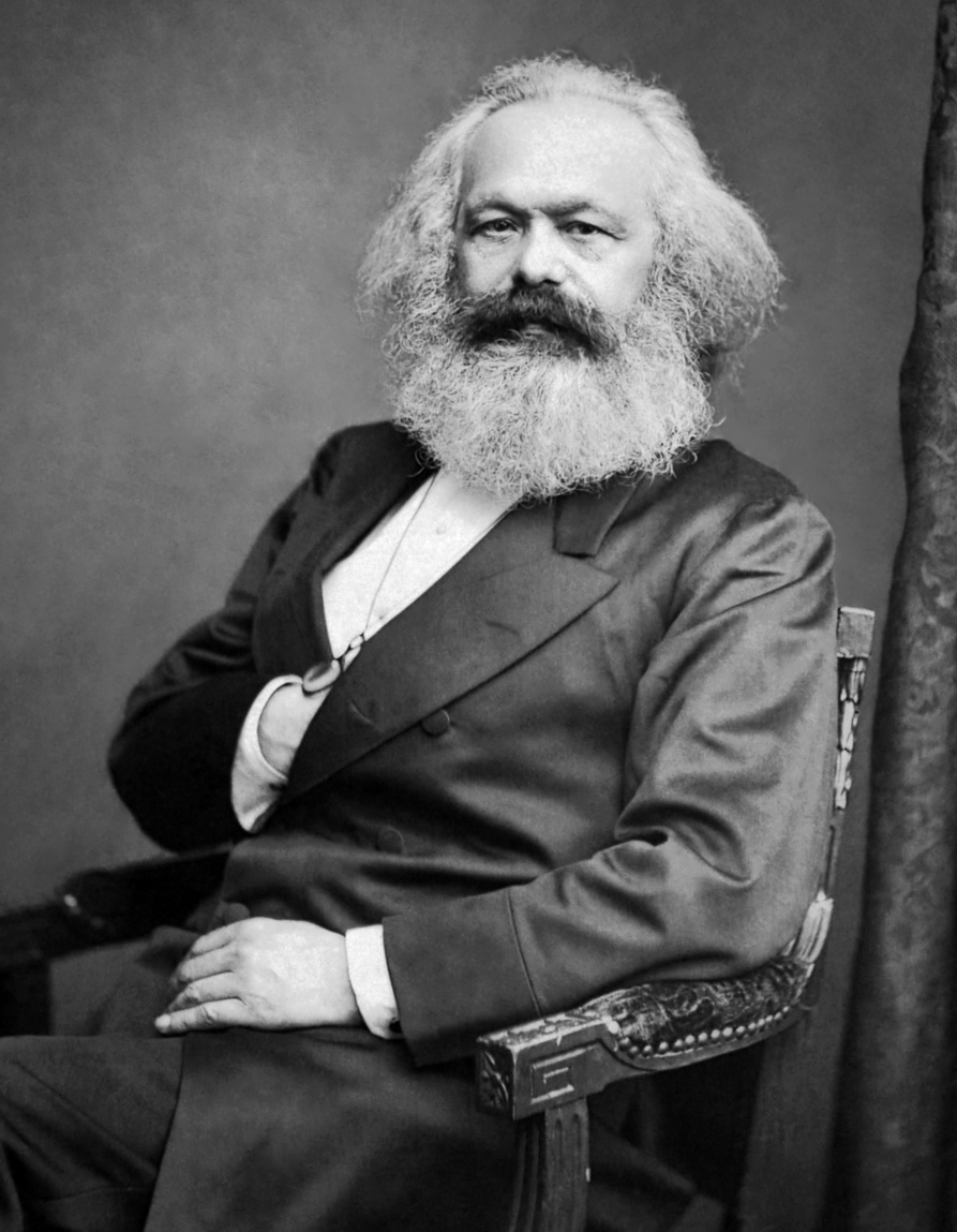 Portrait of Karl Marx, German philosopher and founder of Marxism