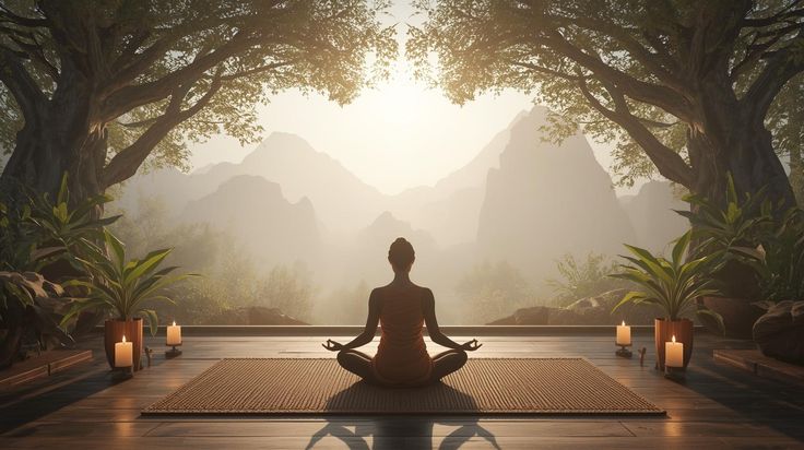Meditation representing Patañjali's philosophy of mind and consciousness