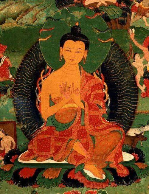 Artistic representation of Nagarjuna, the Indian Buddhist philosopher