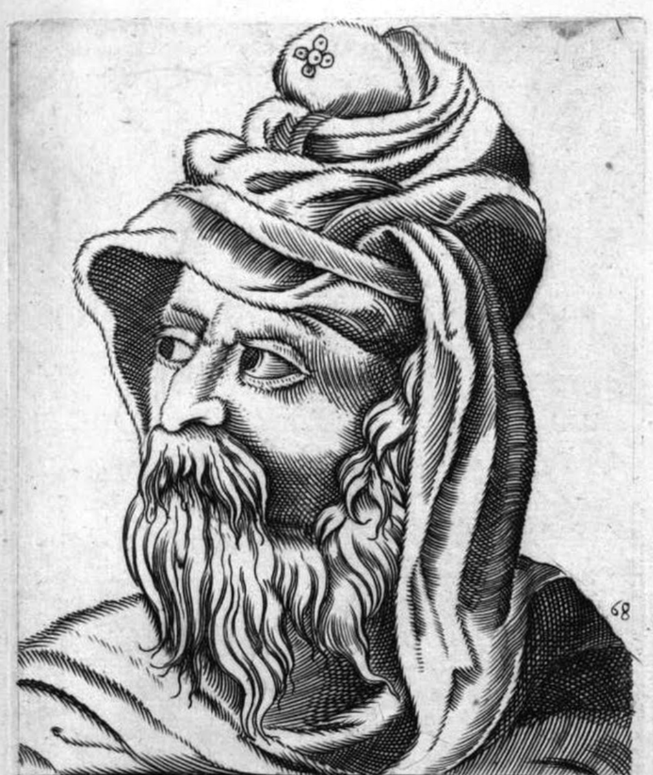 Artistic representation of Pyrrho of Elis