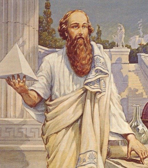 Artistic representation of Pythagoras of Samos