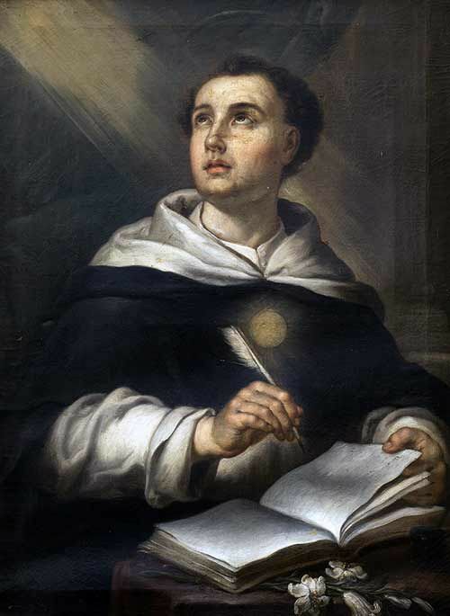 Artistic representation of Thomas Aquinas