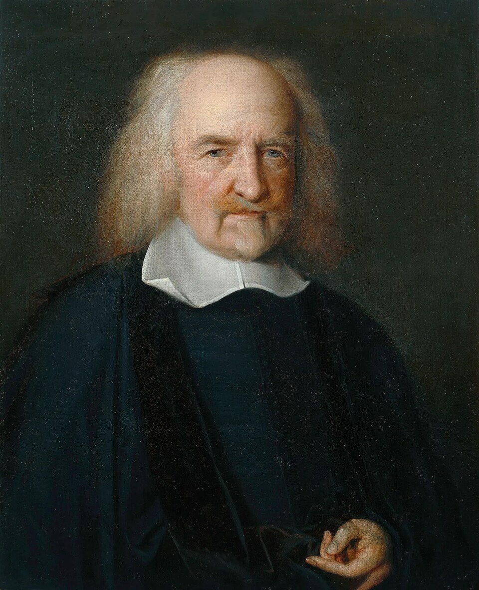 Portrait of Thomas Hobbes, English philosopher and author of Leviathan