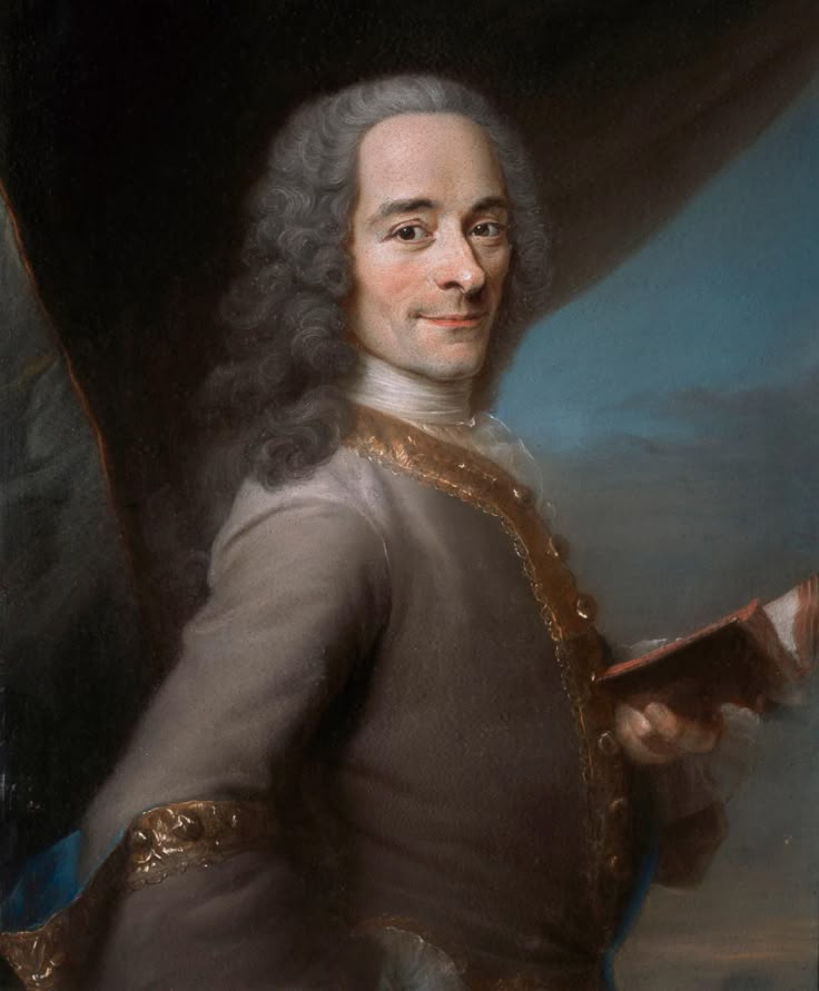 Portrait of Voltaire, French Enlightenment philosopher and writer